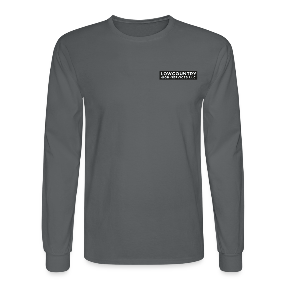 Men's Long Sleeve T-Shirt - Lowcountry High-Services LLC - charcoal