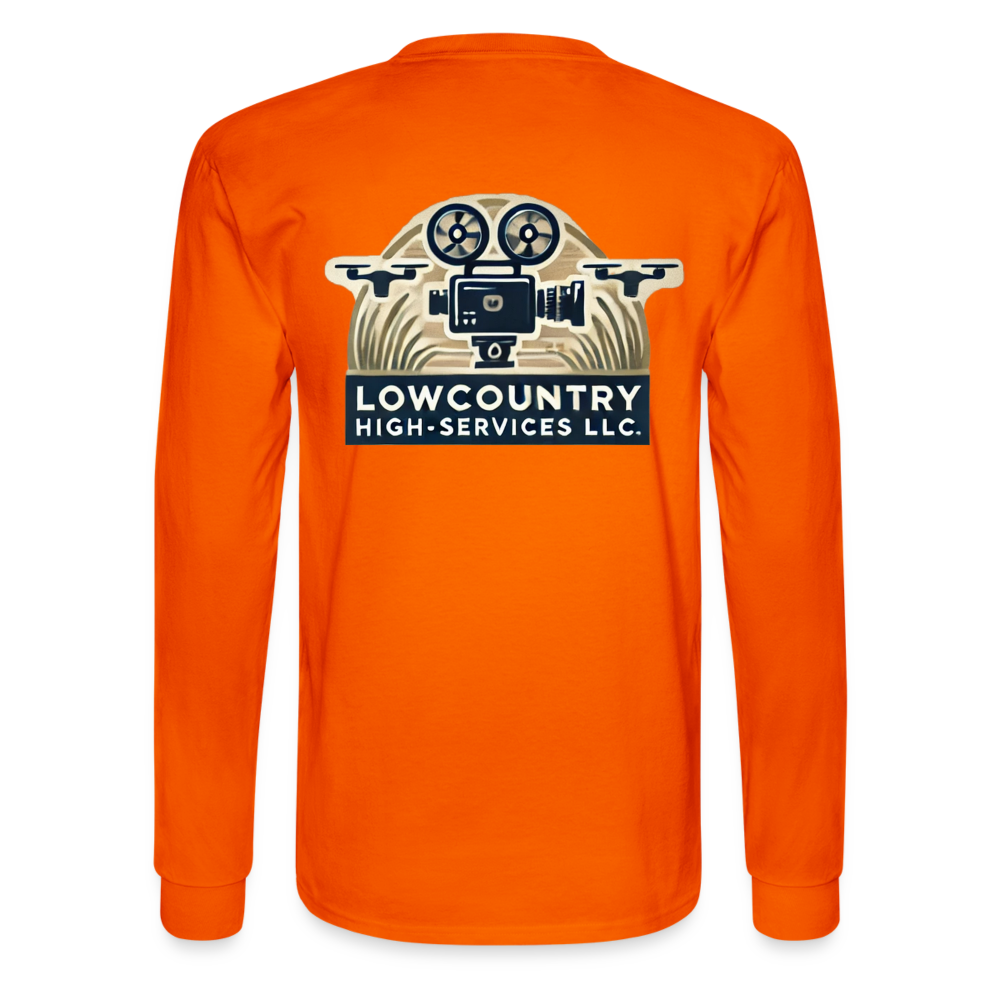 Men's Long Sleeve T-Shirt #2 - Lowcountry High-Services LLC - orange