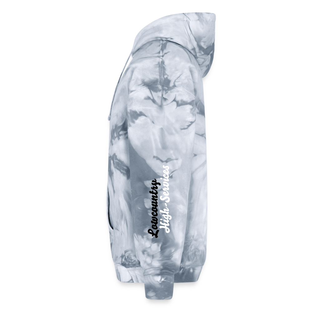 Lowcountry High-Services LLC - Adult Tie Dye Hoodie (No back graphic) - spider silver