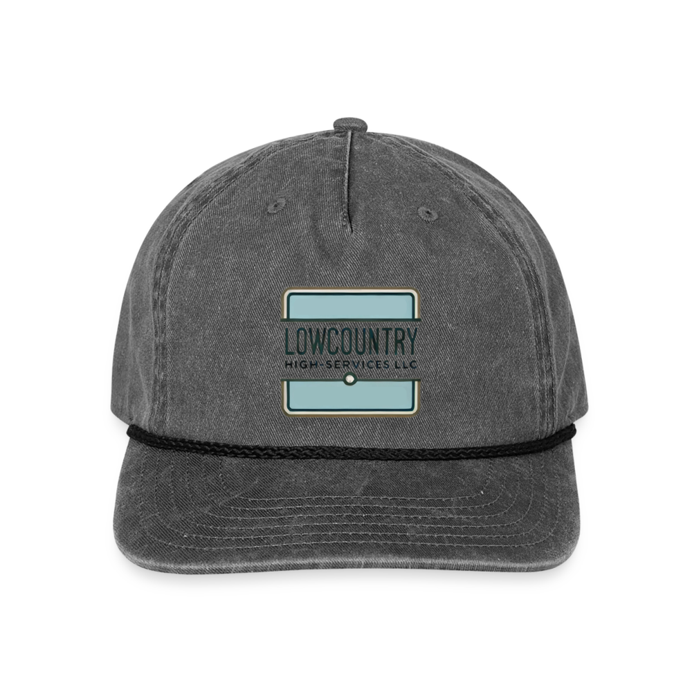 LCHS' - Vintage Washed Rope Cap - washed black