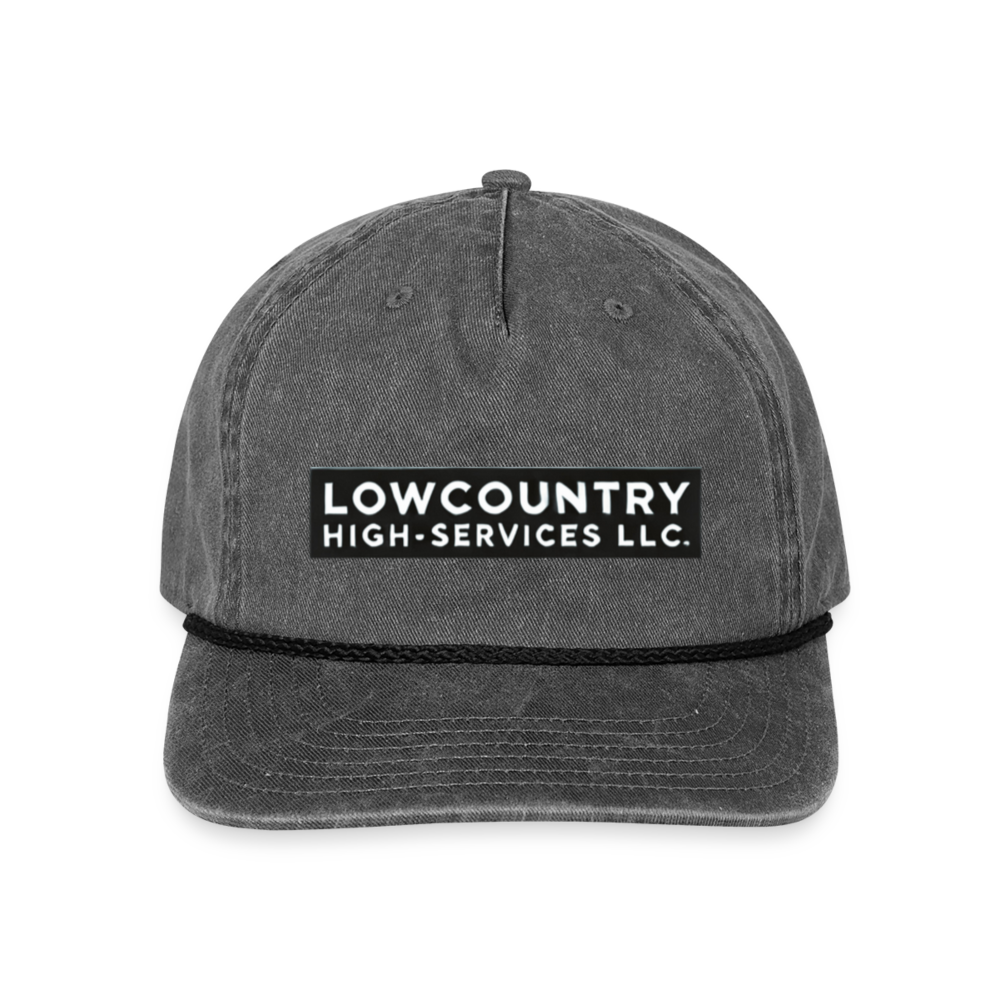 LCHS' #2 - Vintage Washed Rope Cap - washed black