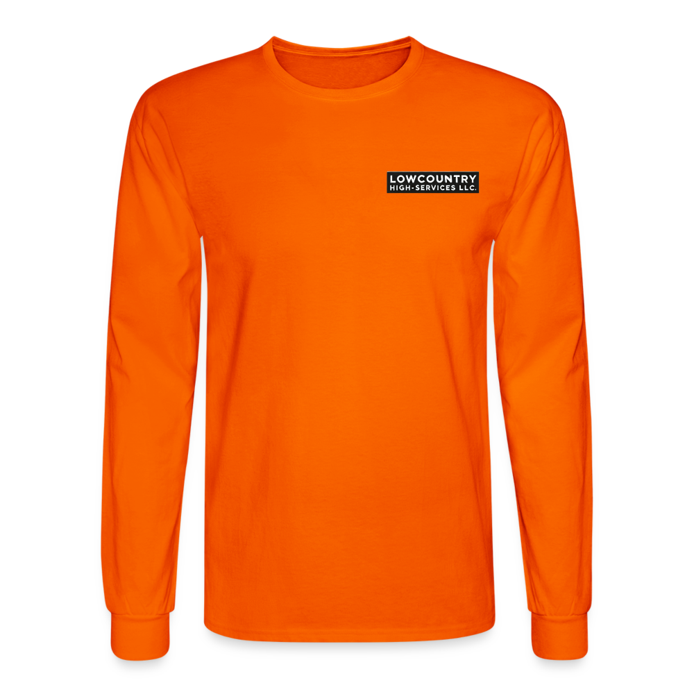 Men's Long Sleeve T-Shirt - Lowcountry High-Services LLC - orange
