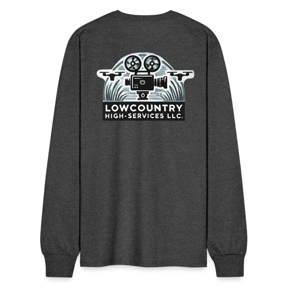 Men's Long Sleeve T-Shirt - Lowcountry High-Services LLC - heather black