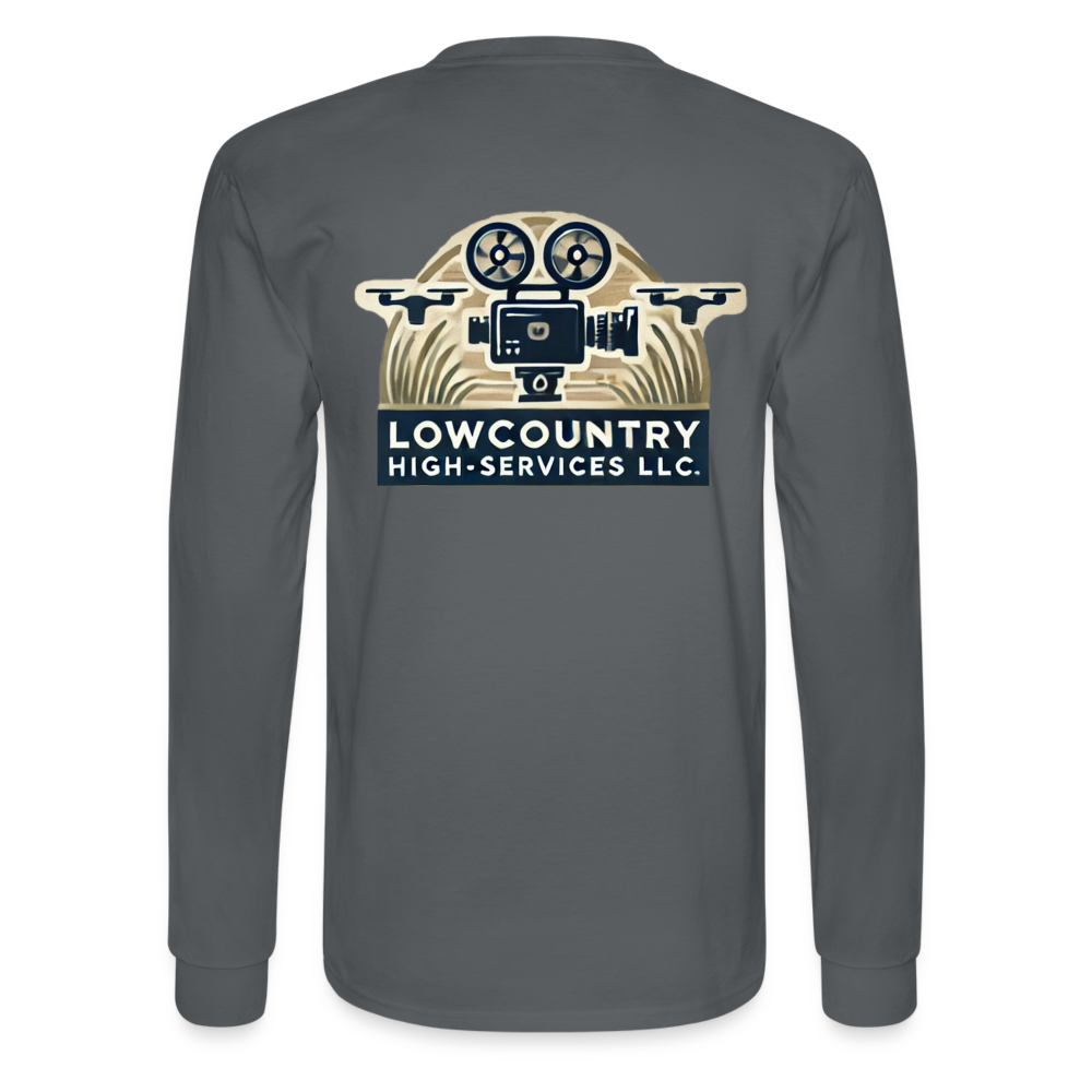 Men's Long Sleeve T-Shirt #2 - Lowcountry High-Services LLC - charcoal
