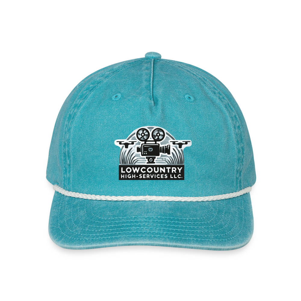 LCHS' #1 - Vintage Washed Rope Cap - faded turquoise