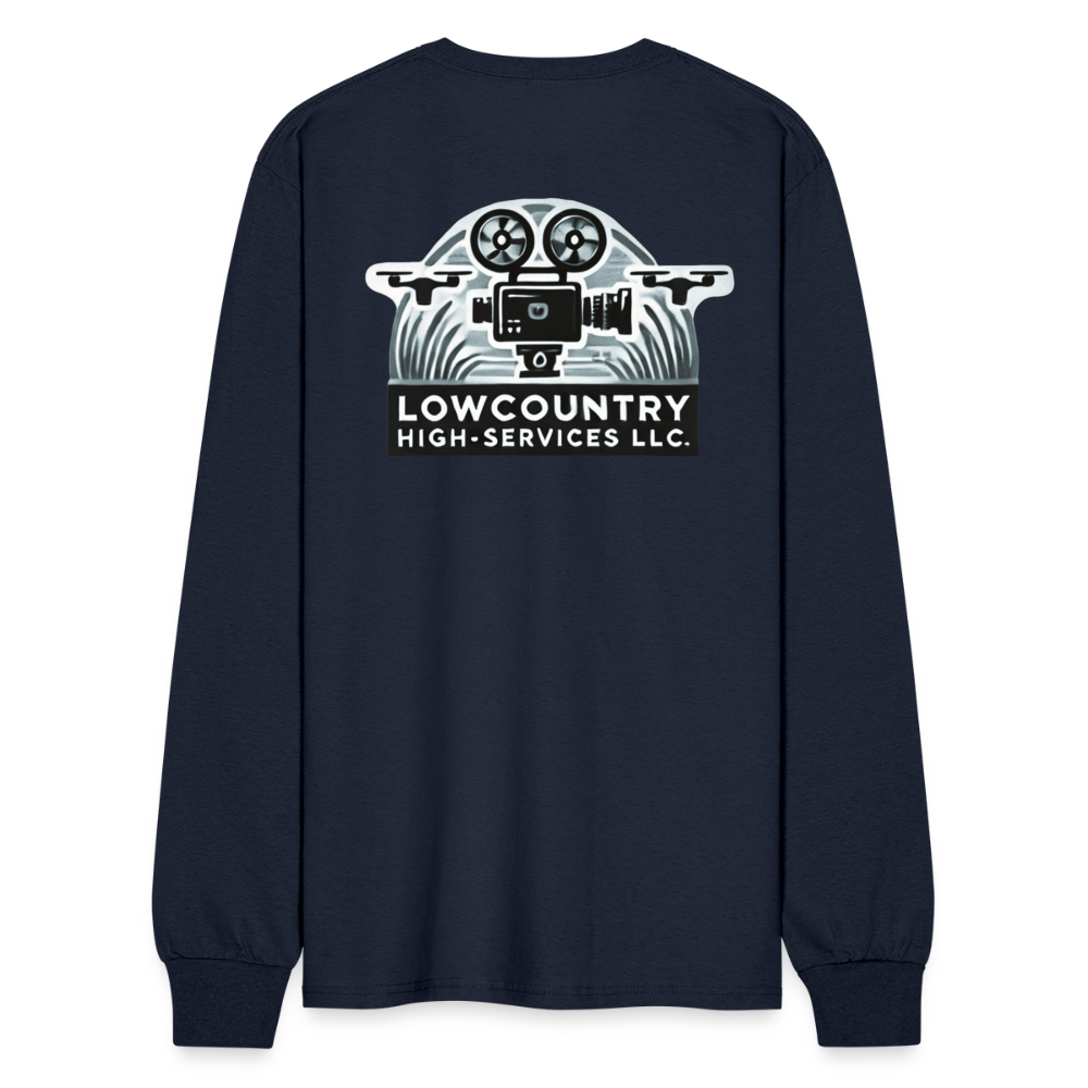 Men's Long Sleeve T-Shirt - Lowcountry High-Services LLC - navy