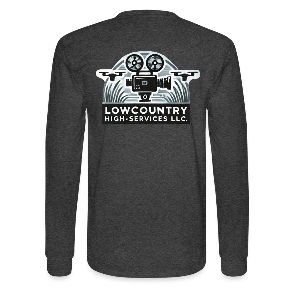 Men's Long Sleeve T-Shirt - Lowcountry High-Services LLC - heather black