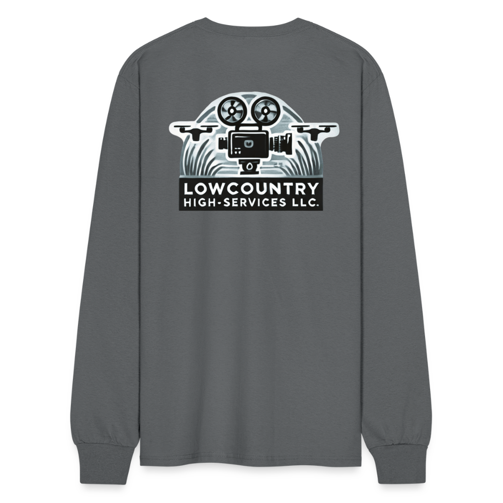 Men's Long Sleeve T-Shirt - Lowcountry High-Services LLC - charcoal