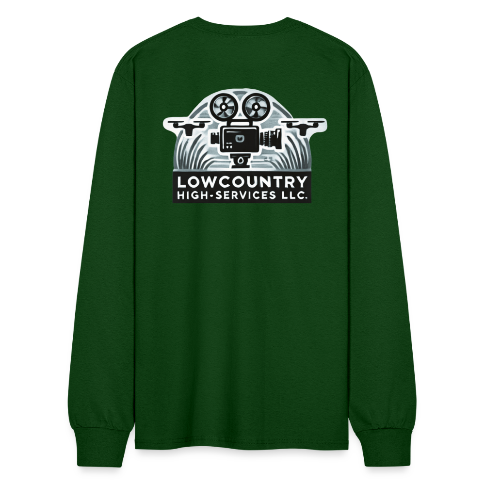 Men's Long Sleeve T-Shirt - Lowcountry High-Services LLC - forest green