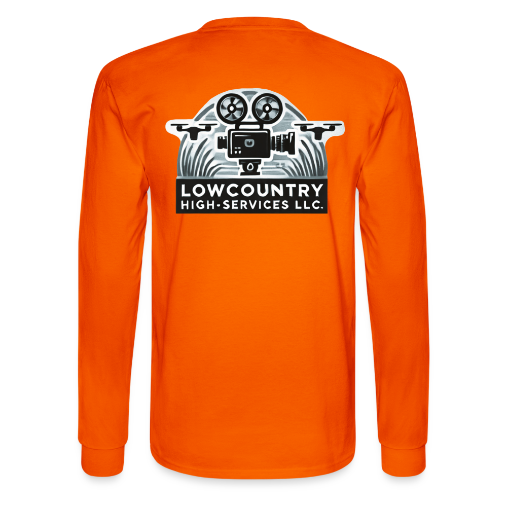 Men's Long Sleeve T-Shirt - Lowcountry High-Services LLC - orange