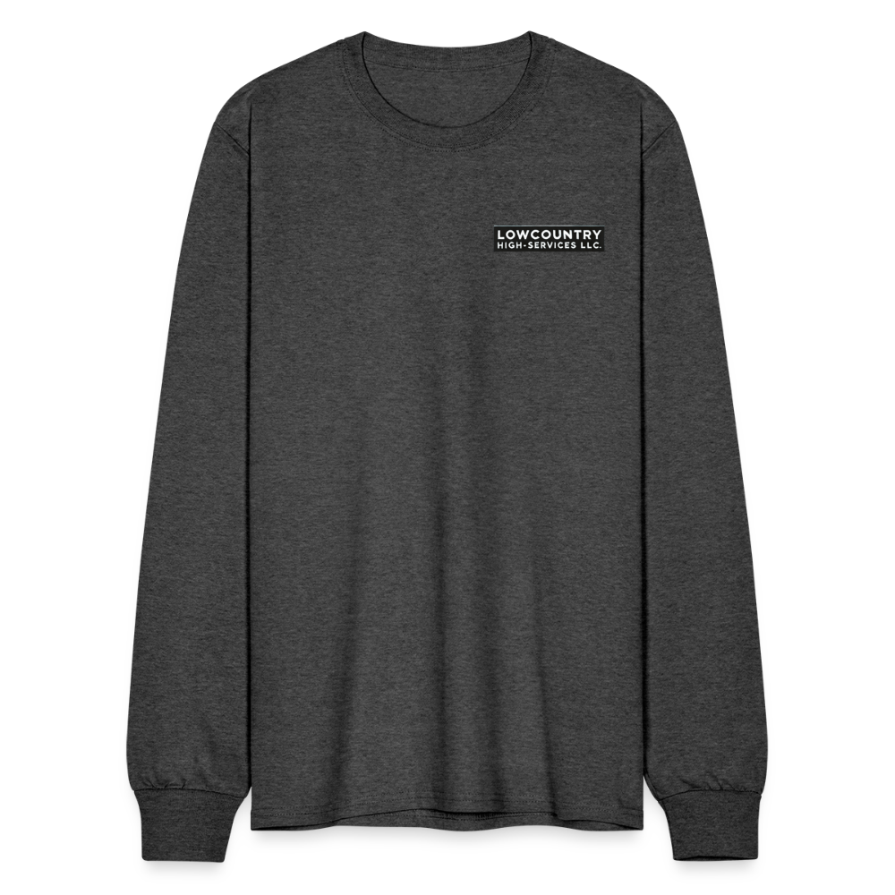 Men's Long Sleeve T-Shirt - Lowcountry High-Services LLC - heather black