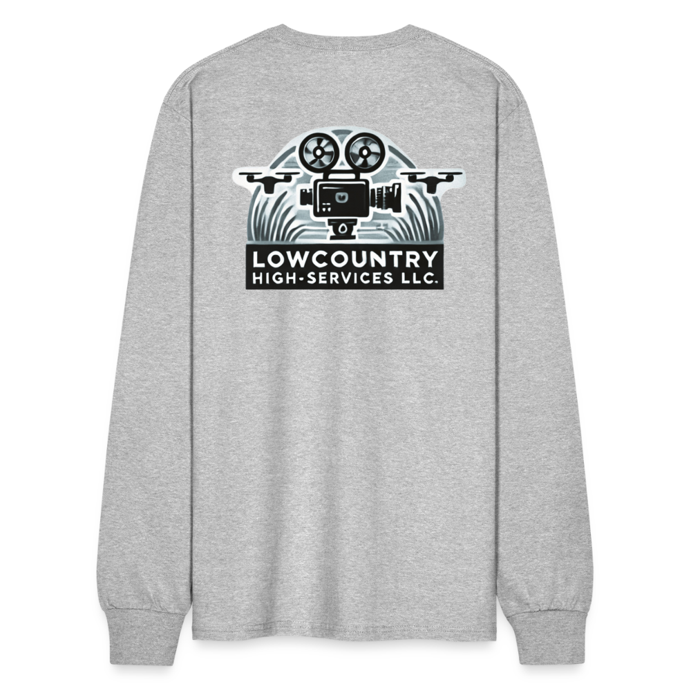 Men's Long Sleeve T-Shirt - Lowcountry High-Services LLC - heather gray