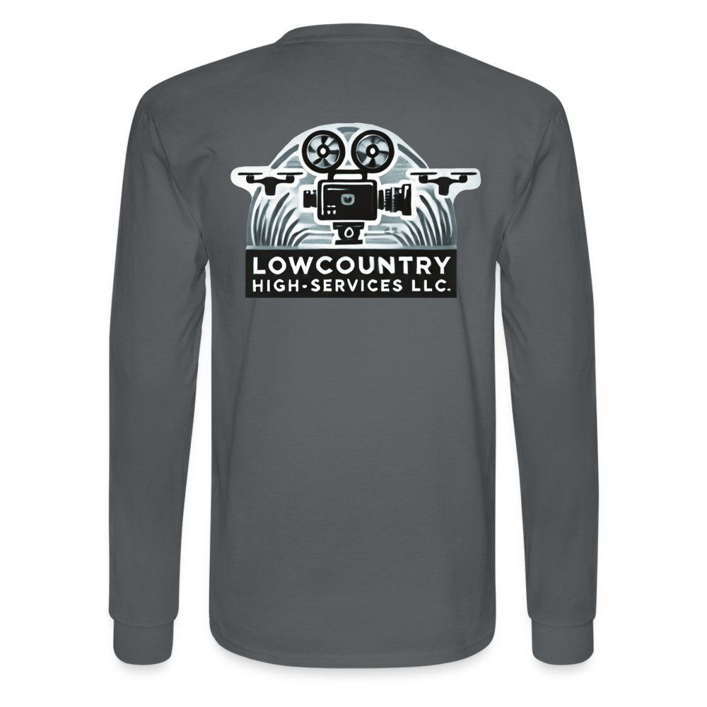 Men's Long Sleeve T-Shirt - Lowcountry High-Services LLC - charcoal