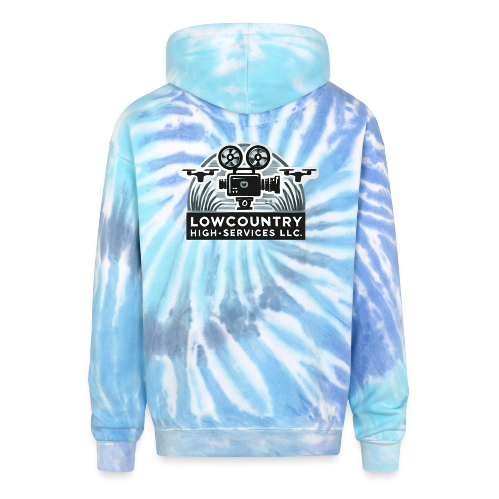 Lowcountry High-Services LLC - Adult Tie Dye Hoodie - blue lagoon