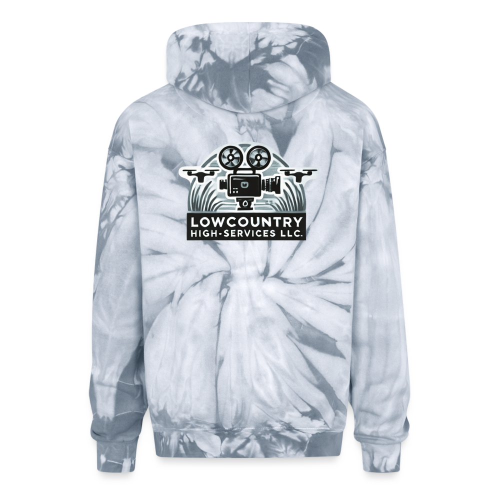 Lowcountry High-Services LLC - Adult Tie Dye Hoodie - spider silver