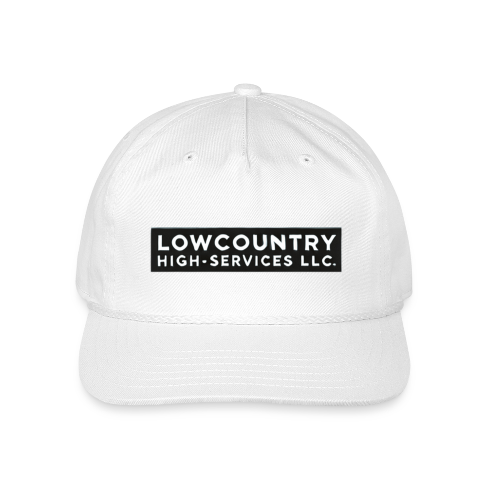 LCHS' #2 - Vintage Washed Rope Cap - white