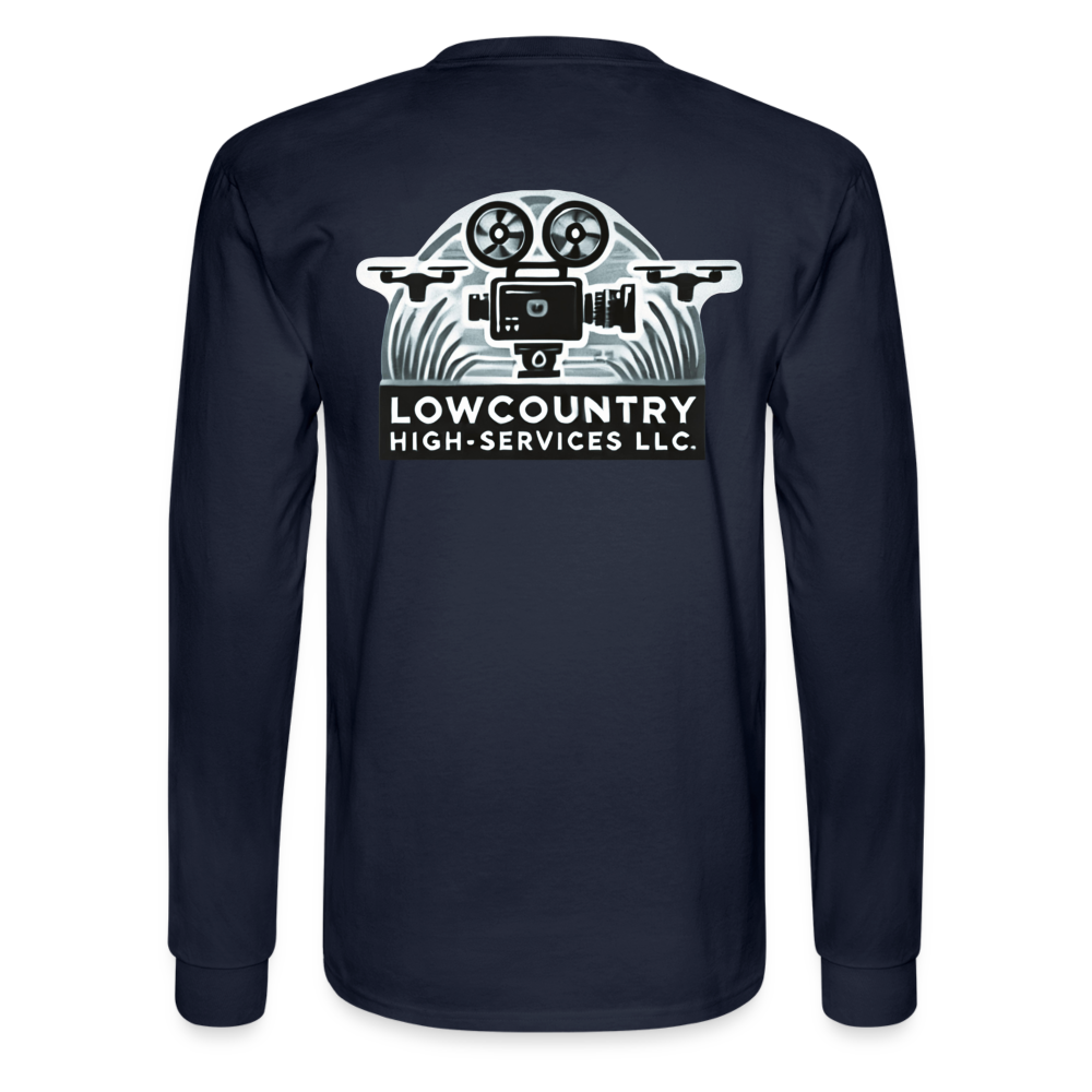 Men's Long Sleeve T-Shirt - Lowcountry High-Services LLC - navy