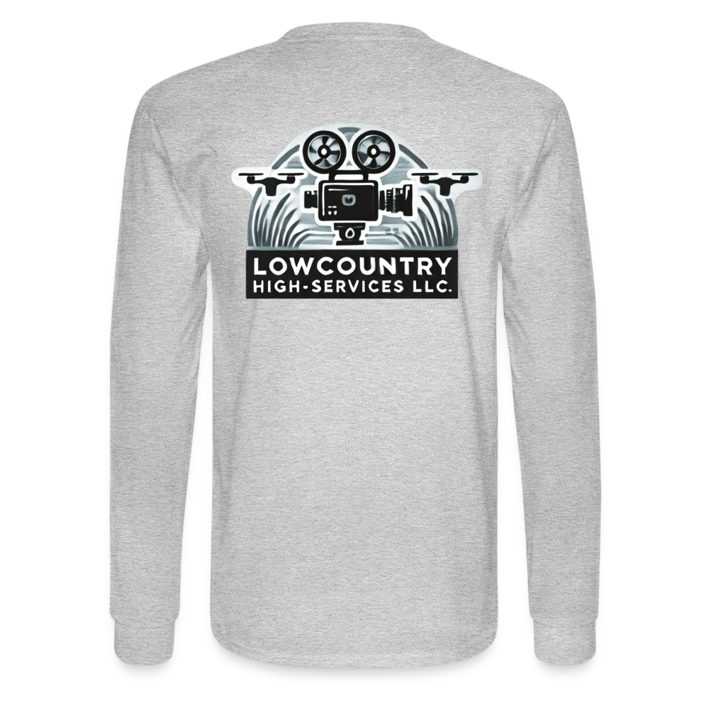 Men's Long Sleeve T-Shirt - Lowcountry High-Services LLC - heather gray