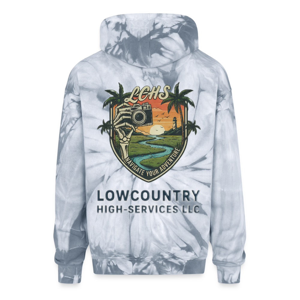 LCHS Tie Dye Hoodie #2 - spider silver