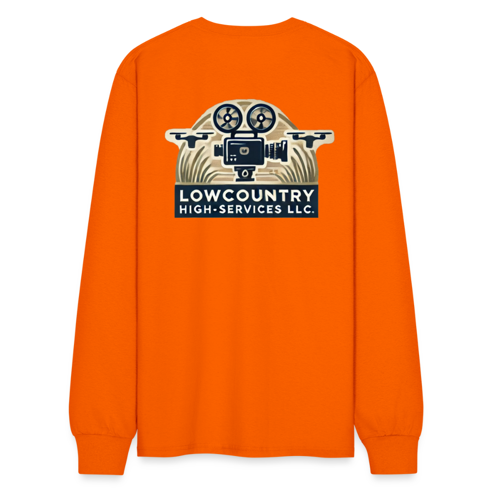 Men's Long Sleeve T-Shirt #2 - Lowcountry High-Services LLC - orange