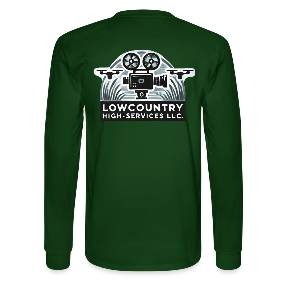 Men's Long Sleeve T-Shirt - Lowcountry High-Services LLC - forest green