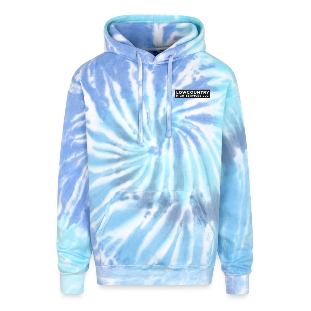 Lowcountry High-Services LLC - Adult Tie Dye Hoodie - blue lagoon