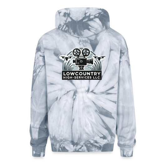 Lowcountry High-Services LLC - Adult Tie Dye Hoodie - spider silver