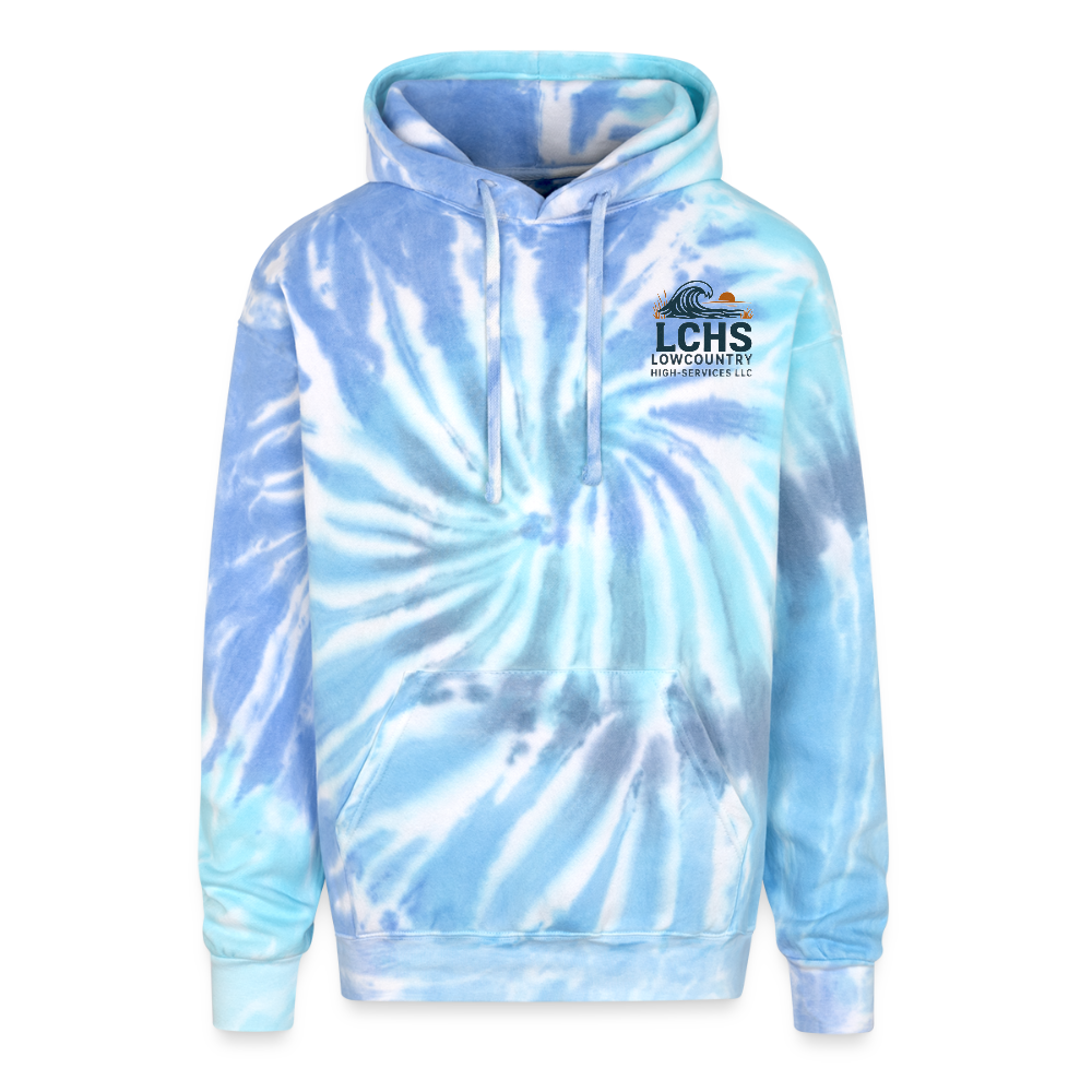Lowcountry High-Services LLC - Adult Tie Dye Hoodie - blue lagoon