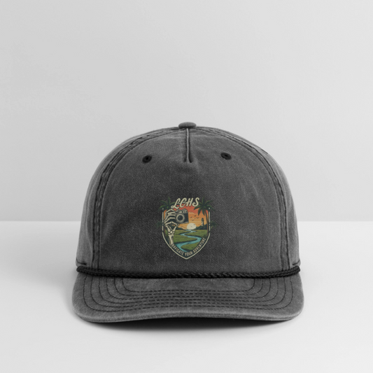 LCHS' #2 - Vintage Washed Rope Cap - washed black