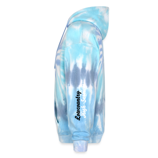 Lowcountry High-Services LLC - Adult Tie Dye Hoodie (No back graphic) - blue lagoon